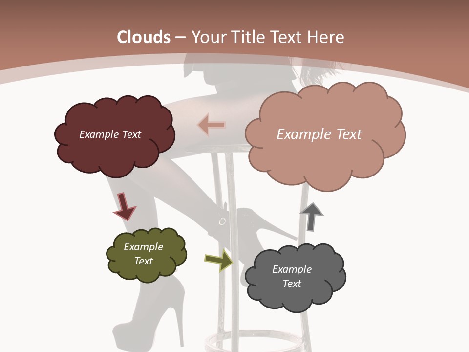 Black Dress Female Jeans PowerPoint Template