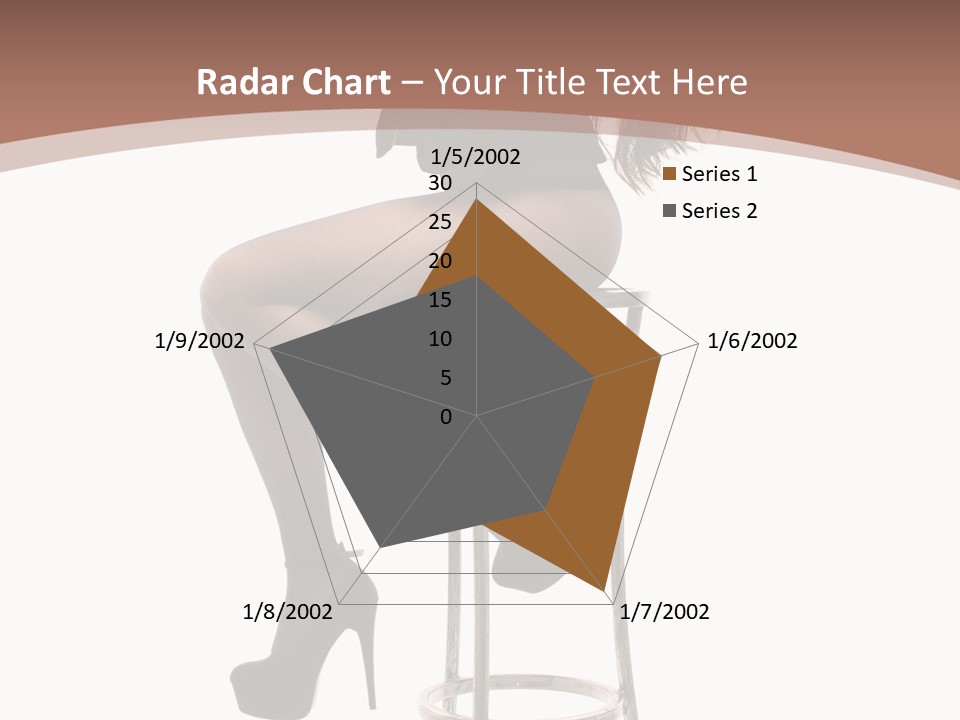 Black Dress Female Jeans PowerPoint Template