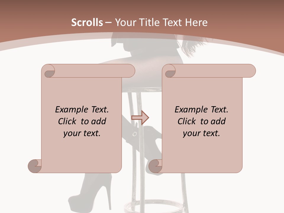 Black Dress Female Jeans PowerPoint Template