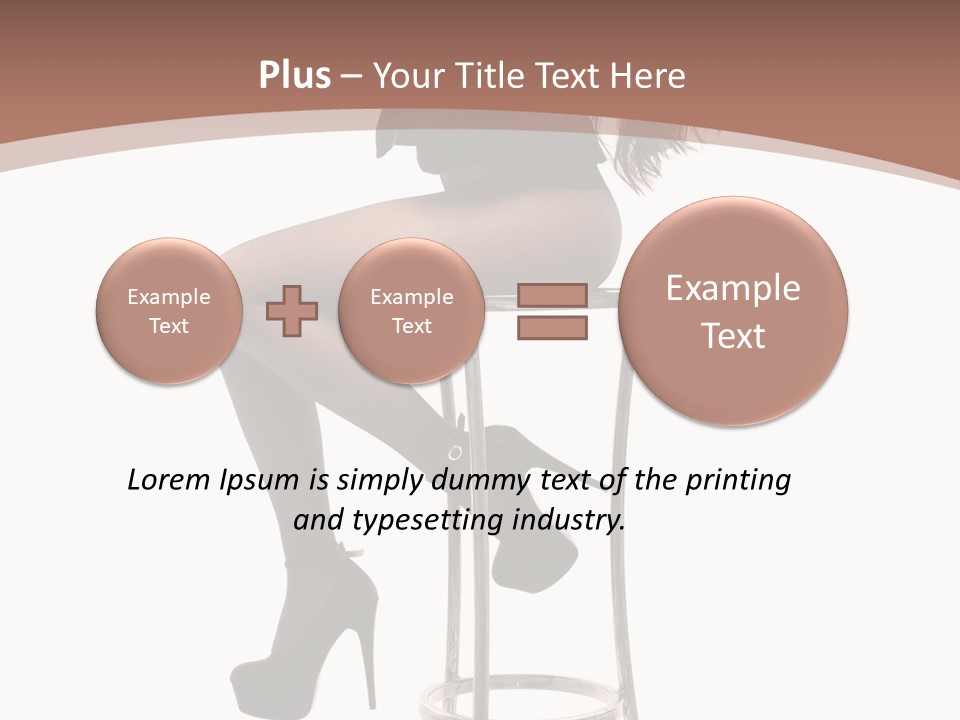 Black Dress Female Jeans PowerPoint Template