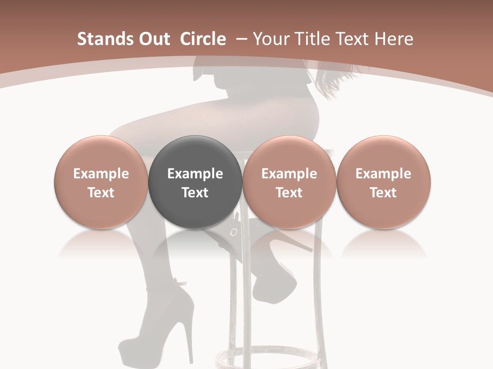 Black Dress Female Jeans PowerPoint Template