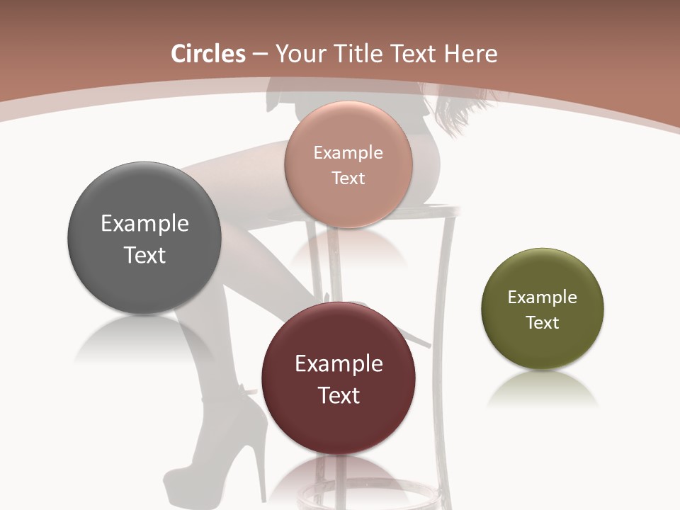 Black Dress Female Jeans PowerPoint Template