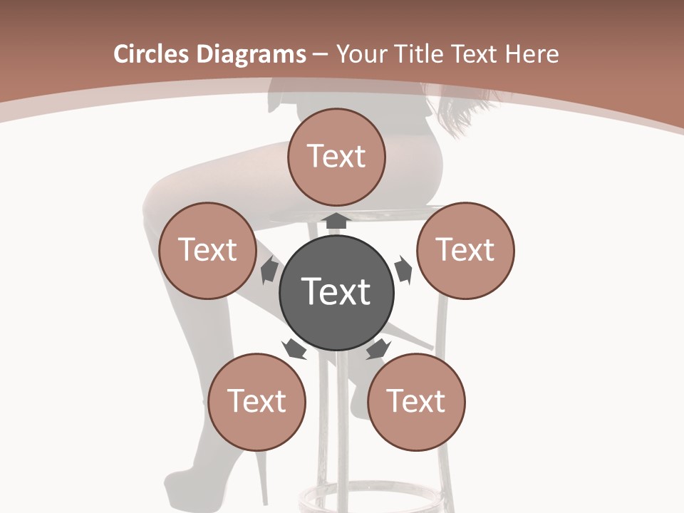 Black Dress Female Jeans PowerPoint Template