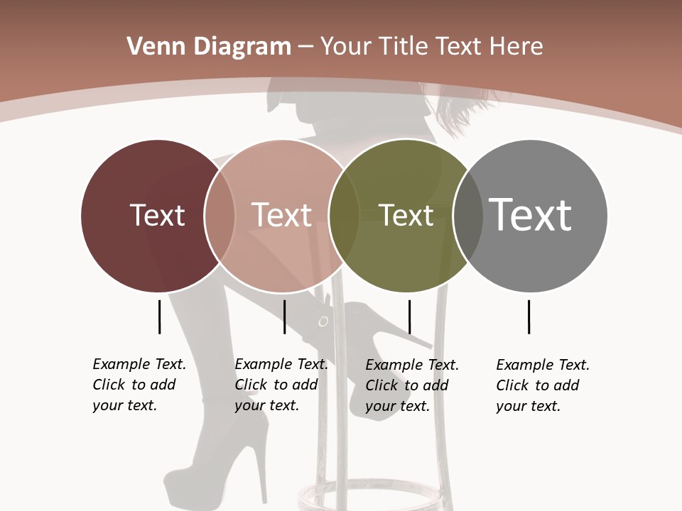 Black Dress Female Jeans PowerPoint Template