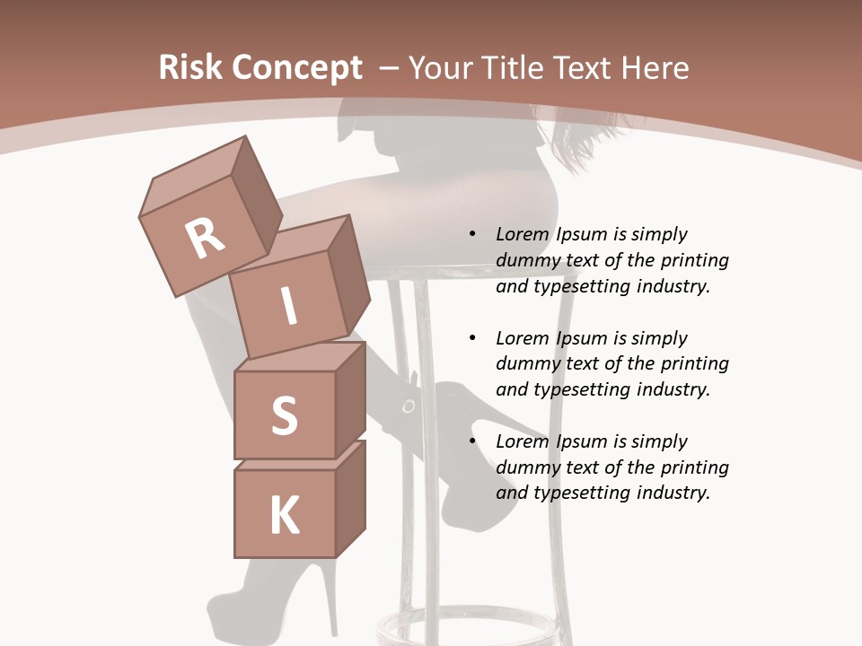 Black Dress Female Jeans PowerPoint Template