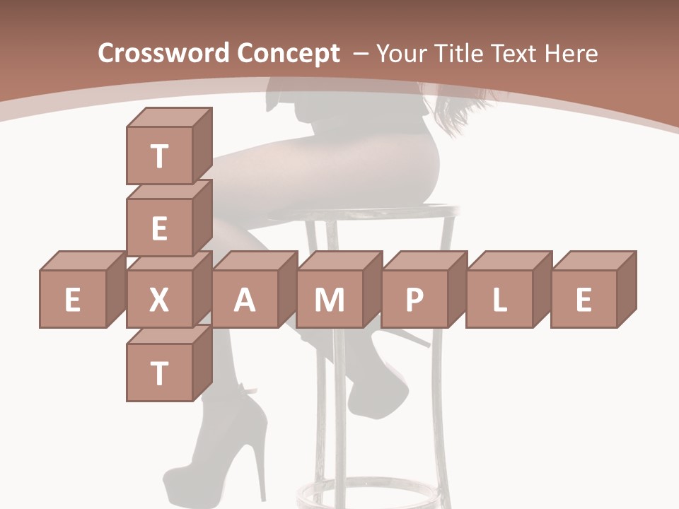 Black Dress Female Jeans PowerPoint Template