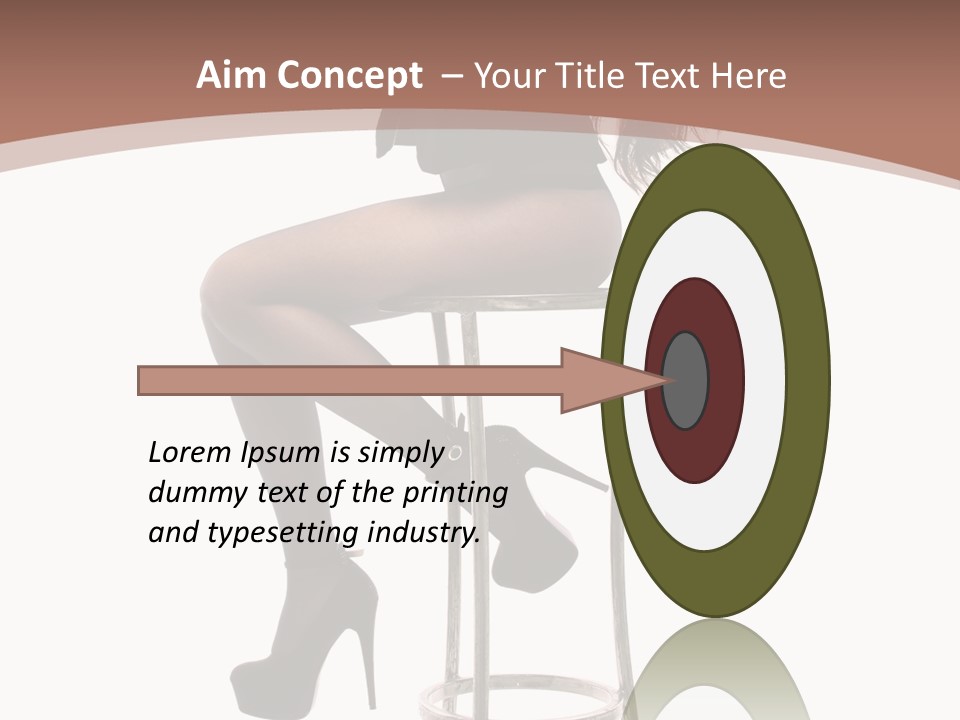 Black Dress Female Jeans PowerPoint Template