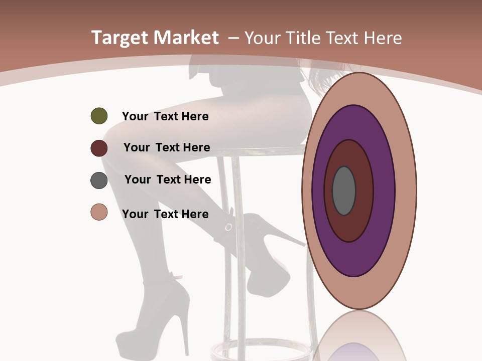 Black Dress Female Jeans PowerPoint Template