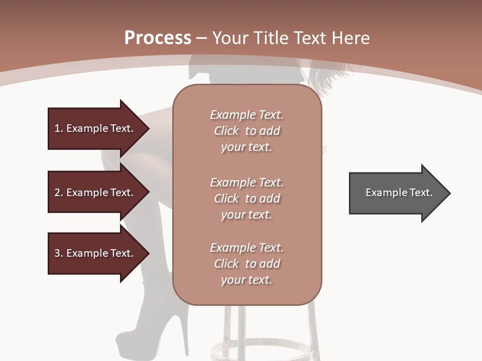 Black Dress Female Jeans PowerPoint Template