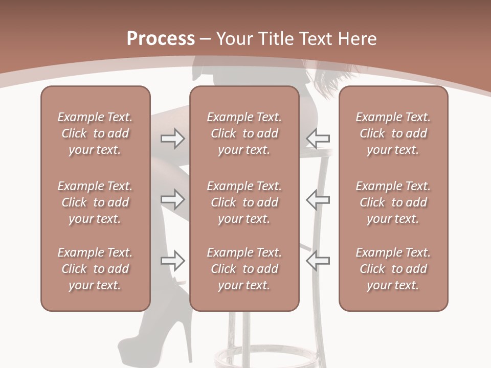 Black Dress Female Jeans PowerPoint Template