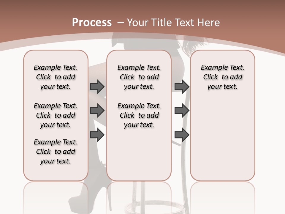 Black Dress Female Jeans PowerPoint Template