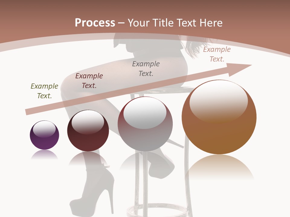 Black Dress Female Jeans PowerPoint Template