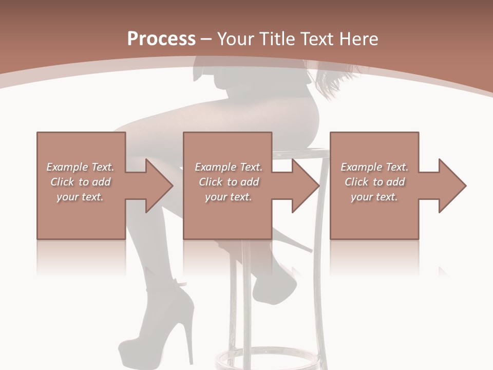 Black Dress Female Jeans PowerPoint Template