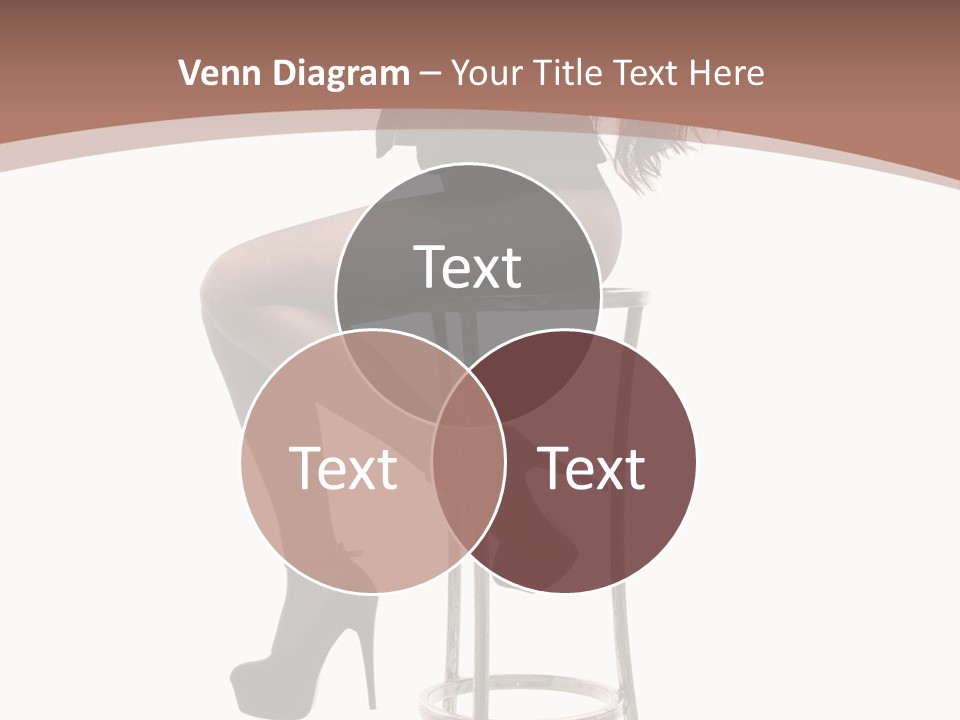 Black Dress Female Jeans PowerPoint Template