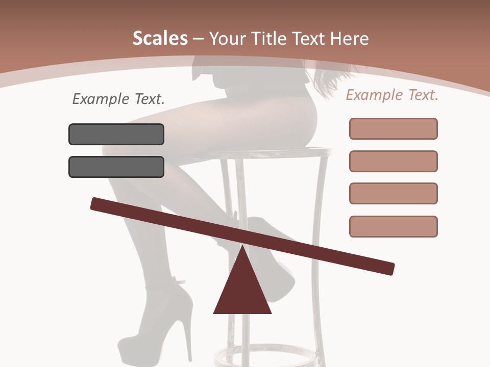 Black Dress Female Jeans PowerPoint Template