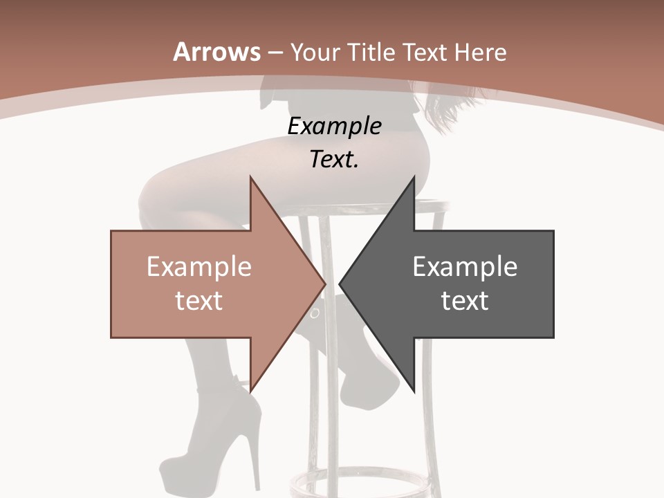 Black Dress Female Jeans PowerPoint Template