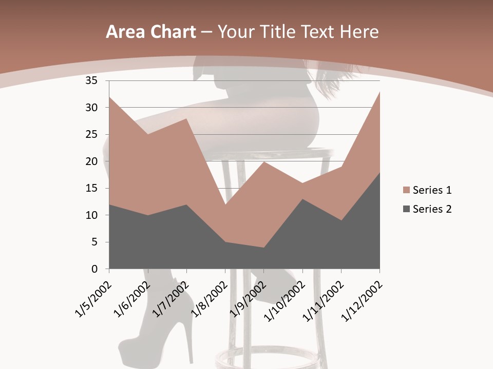 Black Dress Female Jeans PowerPoint Template