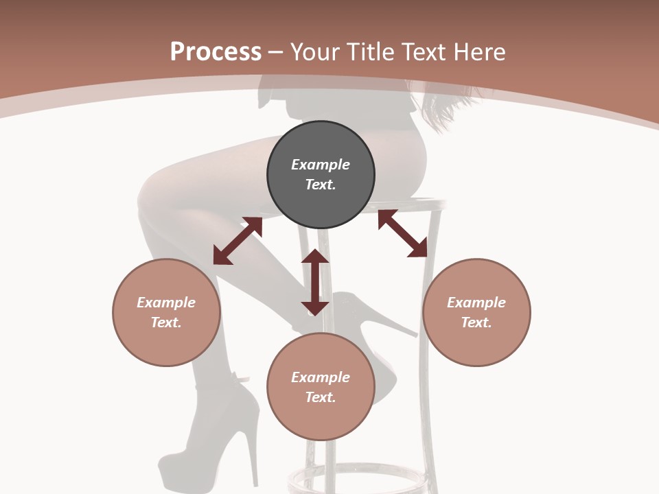 Black Dress Female Jeans PowerPoint Template