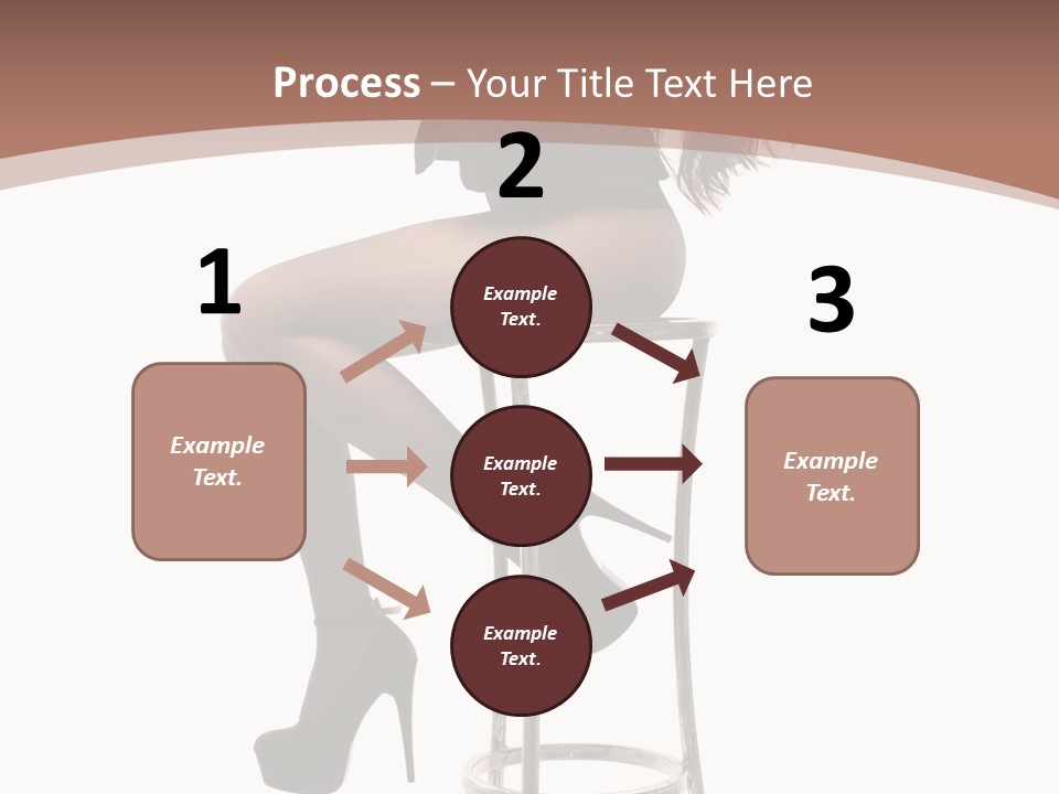 Black Dress Female Jeans PowerPoint Template