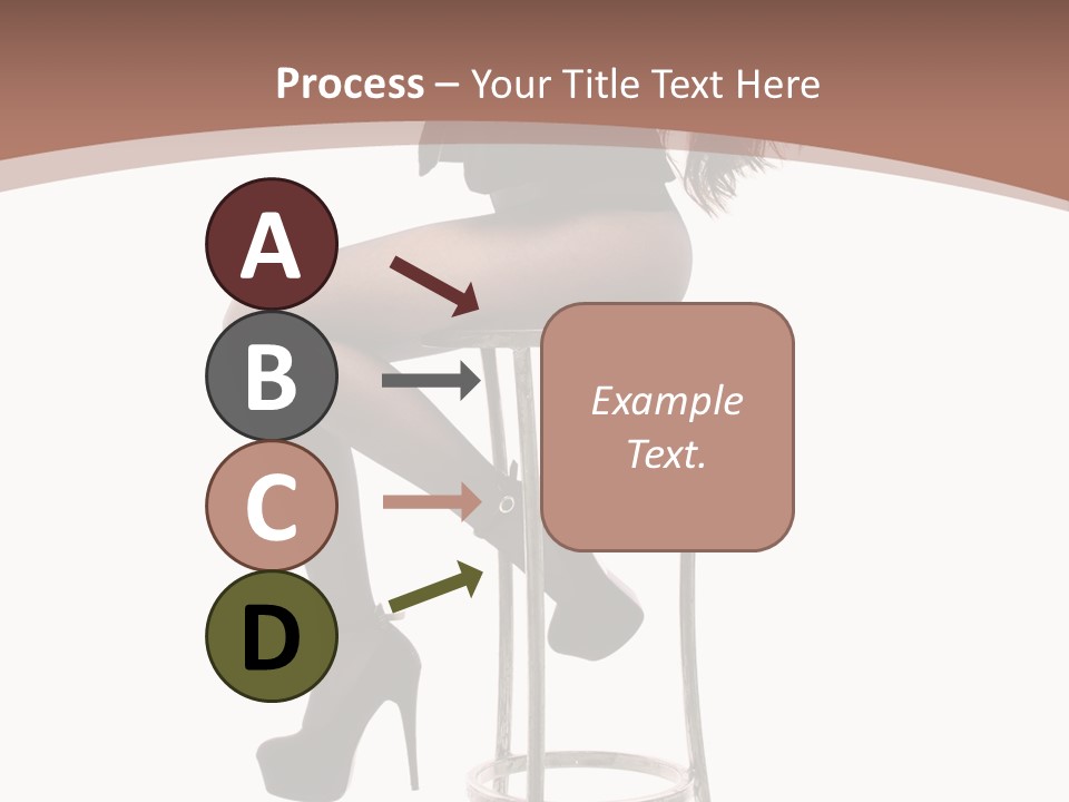 Black Dress Female Jeans PowerPoint Template