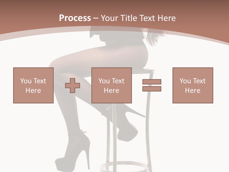 Black Dress Female Jeans PowerPoint Template