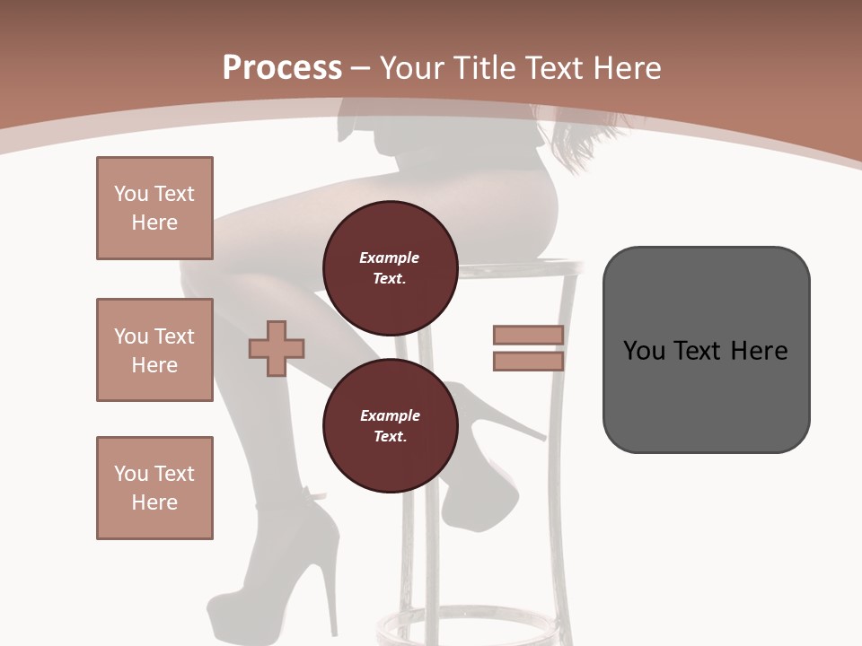 Black Dress Female Jeans PowerPoint Template