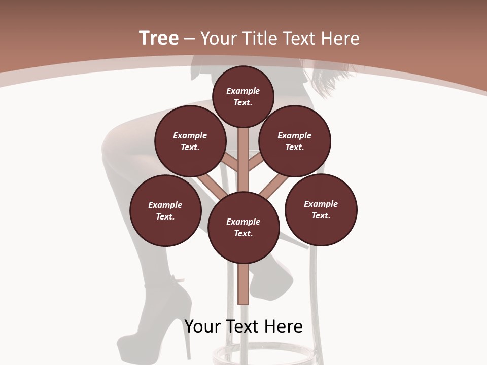 Black Dress Female Jeans PowerPoint Template