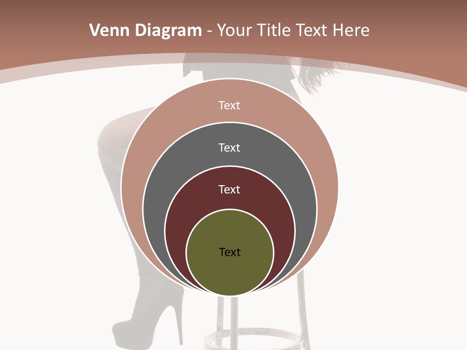 Black Dress Female Jeans PowerPoint Template