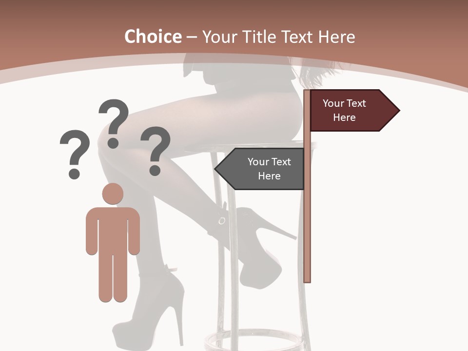 Black Dress Female Jeans PowerPoint Template