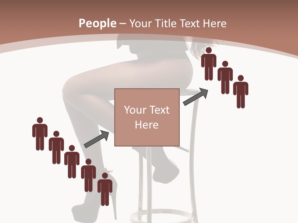 Black Dress Female Jeans PowerPoint Template