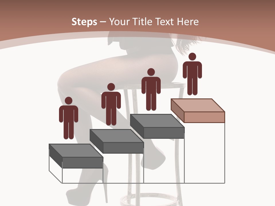 Black Dress Female Jeans PowerPoint Template