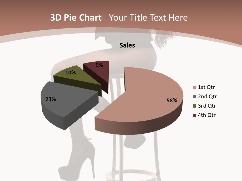 Black Dress Female Jeans PowerPoint Template