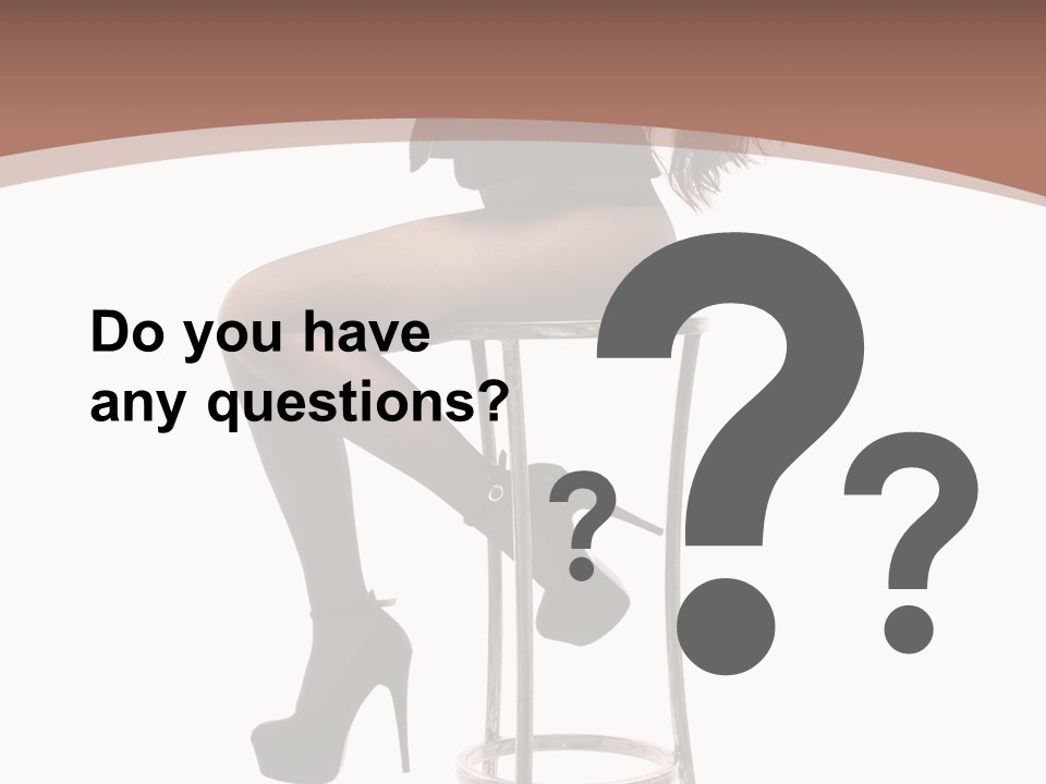 Black Dress Female Jeans PowerPoint Template