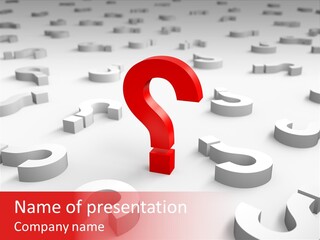 Group Of Objects Help Red PowerPoint Template