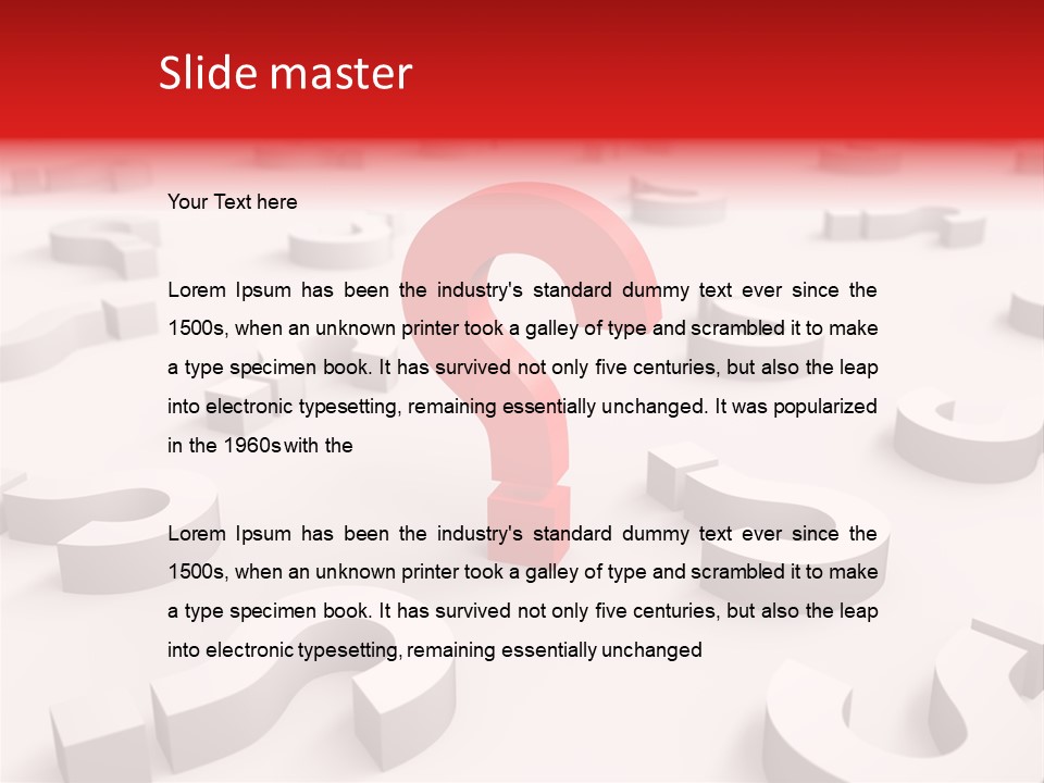 Group Of Objects Help Red PowerPoint Template