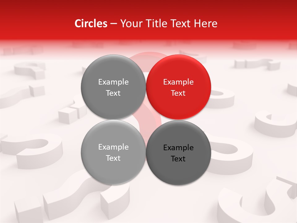 Group Of Objects Help Red PowerPoint Template