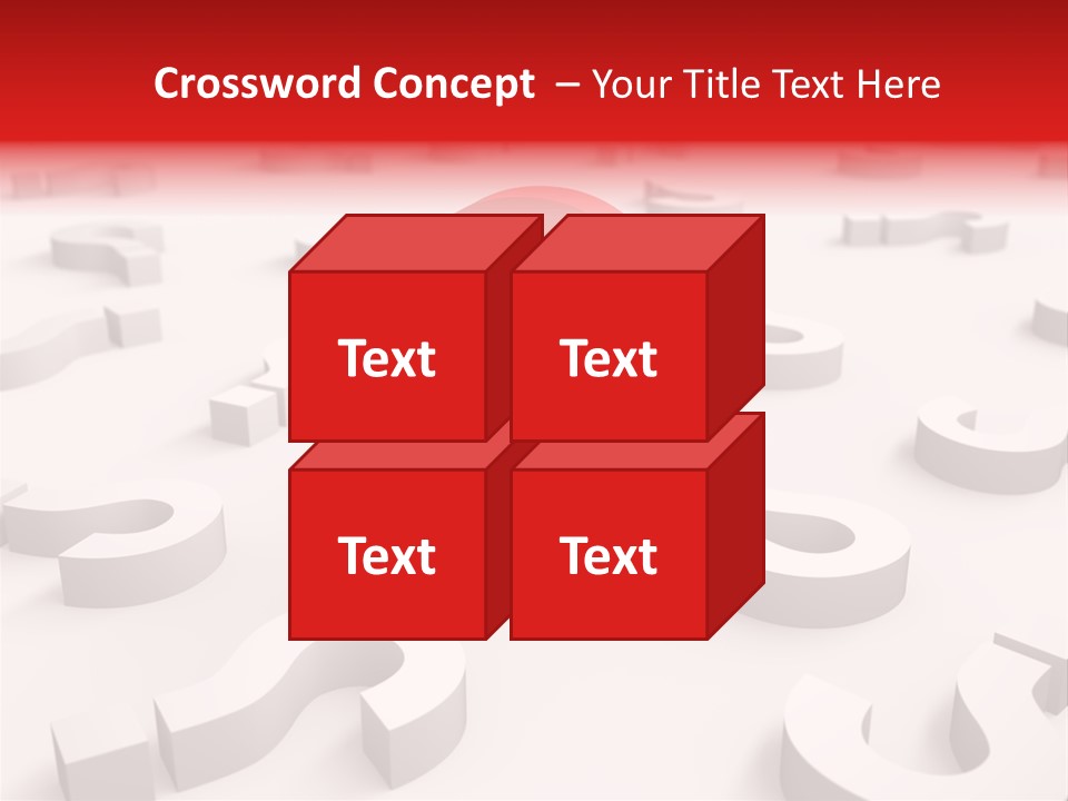 Group Of Objects Help Red PowerPoint Template