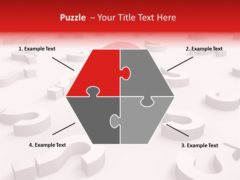 Group Of Objects Help Red PowerPoint Template