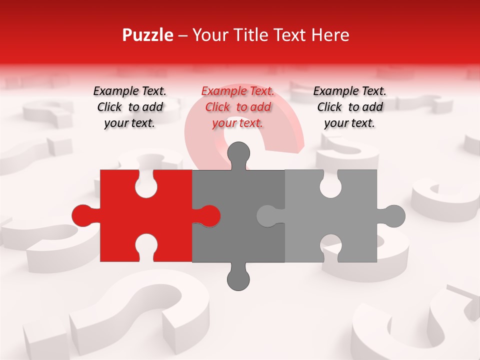 Group Of Objects Help Red PowerPoint Template