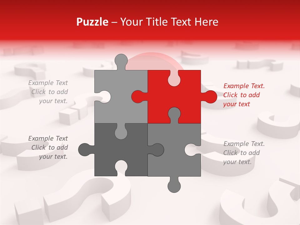 Group Of Objects Help Red PowerPoint Template