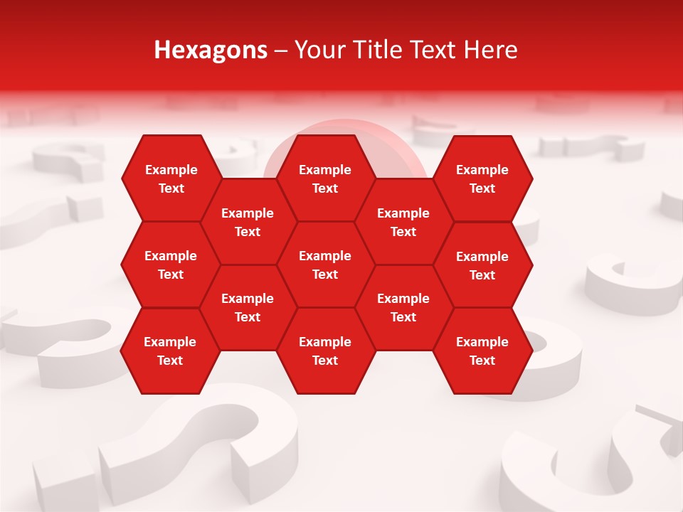Group Of Objects Help Red PowerPoint Template