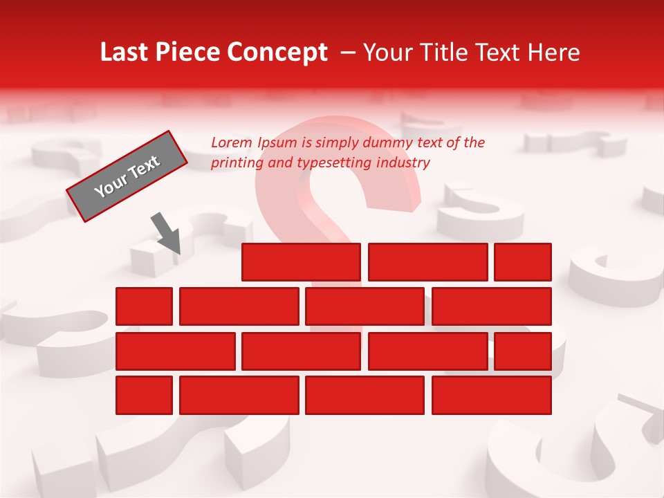 Group Of Objects Help Red PowerPoint Template