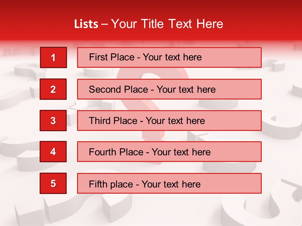 Group Of Objects Help Red PowerPoint Template
