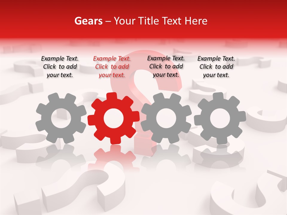 Group Of Objects Help Red PowerPoint Template