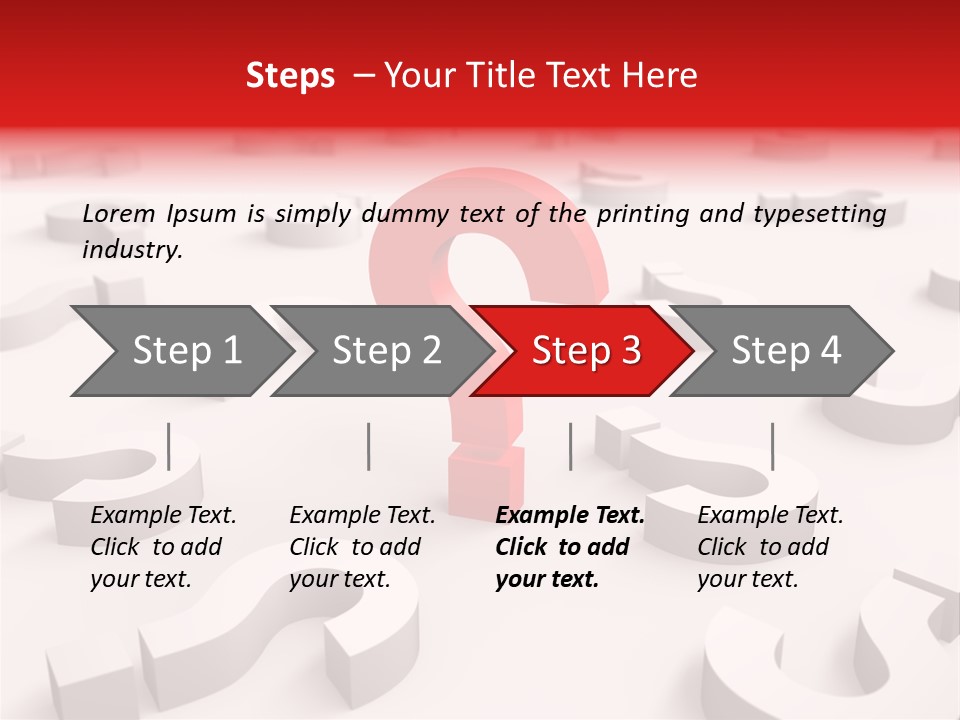 Group Of Objects Help Red PowerPoint Template