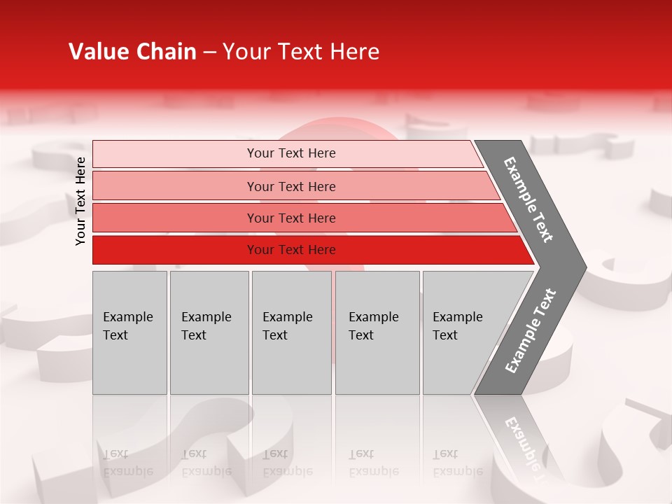 Group Of Objects Help Red PowerPoint Template