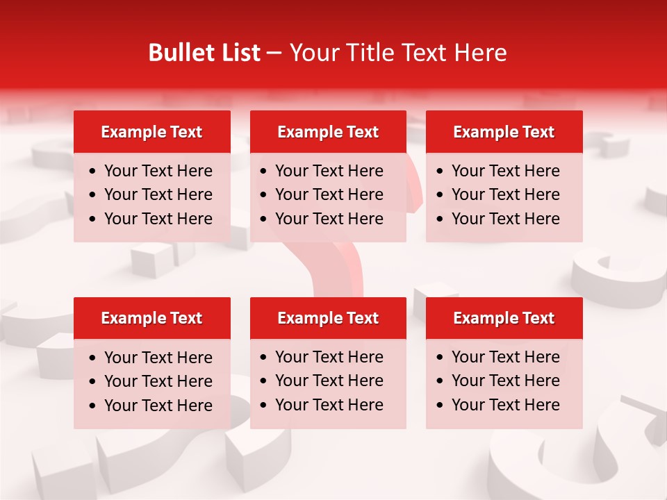 Group Of Objects Help Red PowerPoint Template