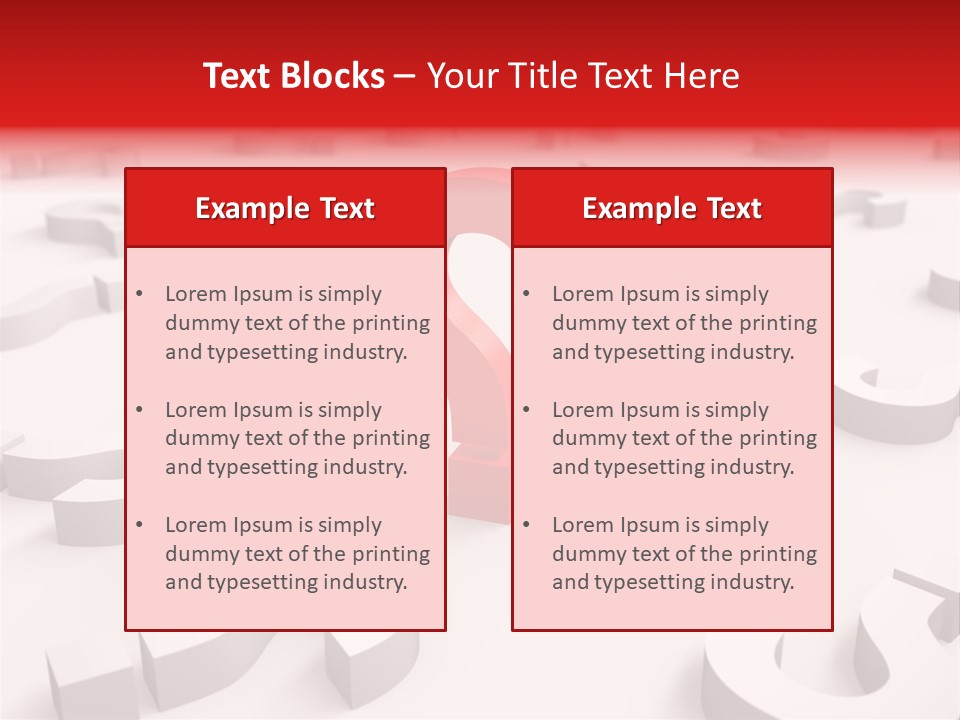 Group Of Objects Help Red PowerPoint Template