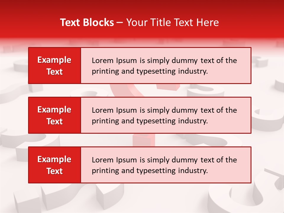 Group Of Objects Help Red PowerPoint Template