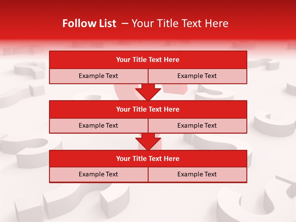 Group Of Objects Help Red PowerPoint Template